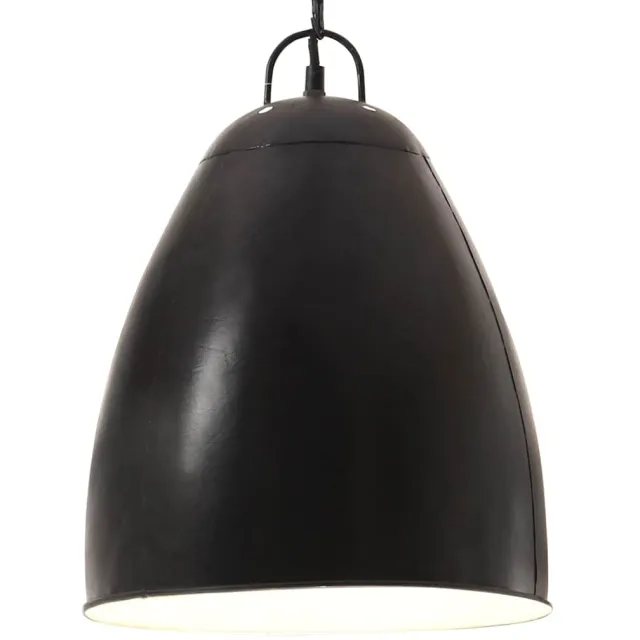 vidaXL Hanglamp industrieel rond 25 W E27 32 cm zwart