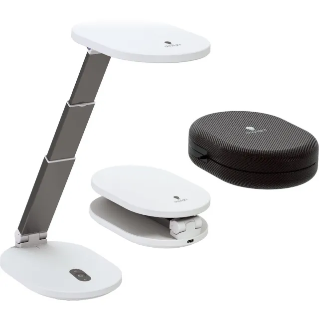 Daylight Foldi Go - Leeslamp met Accu - Oplaadbaar - Dimbaar- Opklapbaar - LED - Daglicht - Wit Zilver