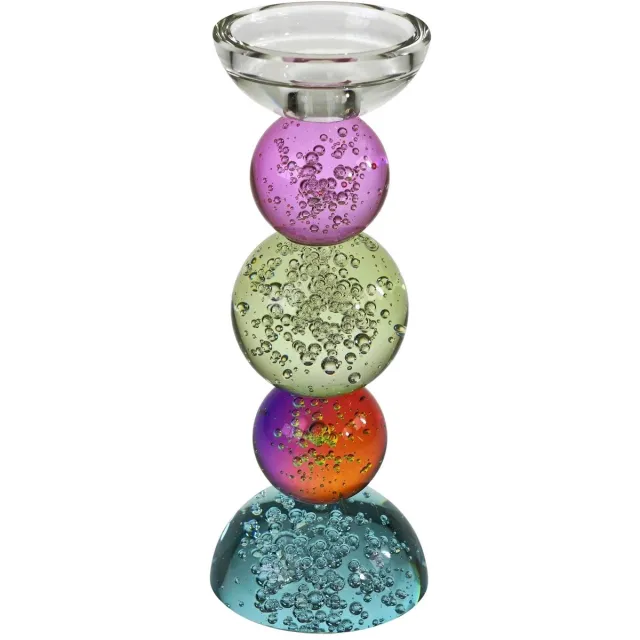 Werner Voss Glazen Kandelaar Multicolor - 26,5 cm - Decoratieve Design Kandelaar van Glas