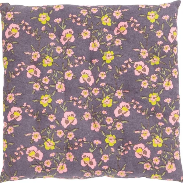 Linen & More Simple Flower Roze Groen Mattress | 40 X 40 | Sierkussen Voor Woonkamer Of Slaapkamer