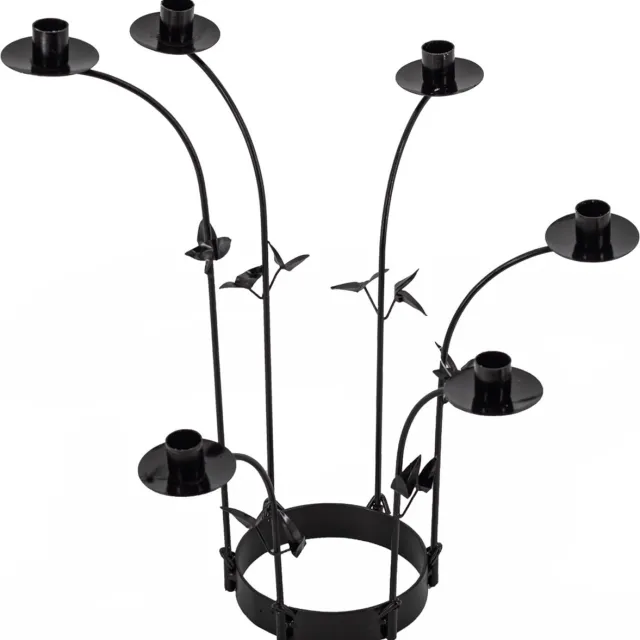 Kolony Kaarsenstandaard zwart - kolony - 14x45cm - metalen kaarsenstandaard
