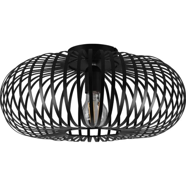 Trio JOHANN - Plafondlamp - Zwart mat - excl. 1x E27 4 W - Plafondbevestiging