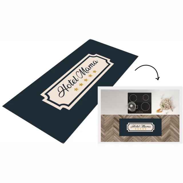 KitchenYeah Keukenloper - Loper keuken - Hotel mama - Mama cadeau - Mama - Moederdag cadeautje - Keukenloper vinyl Multicolor