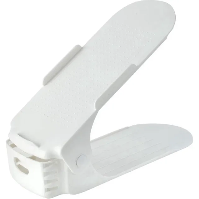 FurnStar Schoenen Opbergsysteem Verstelbaar – Schoenenrek Schoenenkast Schoen Organizer – Set van 12 Wit