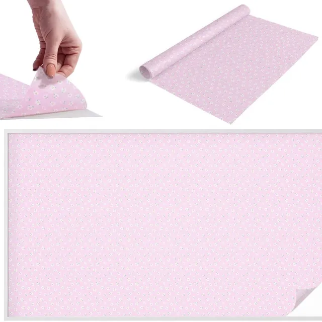 TULUP Raamfolie Anti inkijk - Bloemenpatroon Melkglas Folie - 200x116 cm - Roze Anti inkijk Raamfolie Glas in Lood - Zonwerende Raamfolie - Voor de slaapkamer, badkamer en kledingkast. - Privacy Folie Raam Glas in Lood Roze - Bloemenpatroon