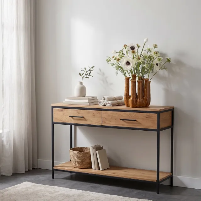 maxifleur Kunstplanten Kunstboeket Gwen Geneve 50cm inclusief buisvaas Creme