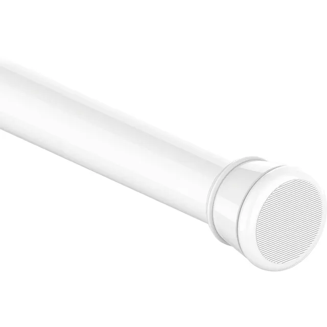 QTTVBTNA Uitschuifbare Gordijnstang Zonder Boren 50–80 cm – Telescopische Klemstang Ø25 mm – Anti-slip & Roestbestendig – Voor Badkamer, Deur en Raam – Wit – 1 Stuk