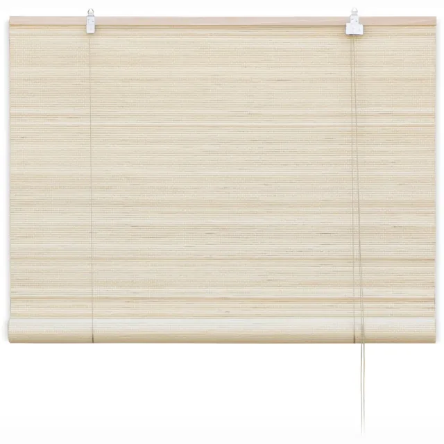 Bamelle Bamboe rolgordijn Zoë – Naturel – 130x160 cm – Bamelle - Natuurlijk & stijlvol raamdecoratie – Lichtdoorlatende zonwering – Eenvoudige & snelle montage