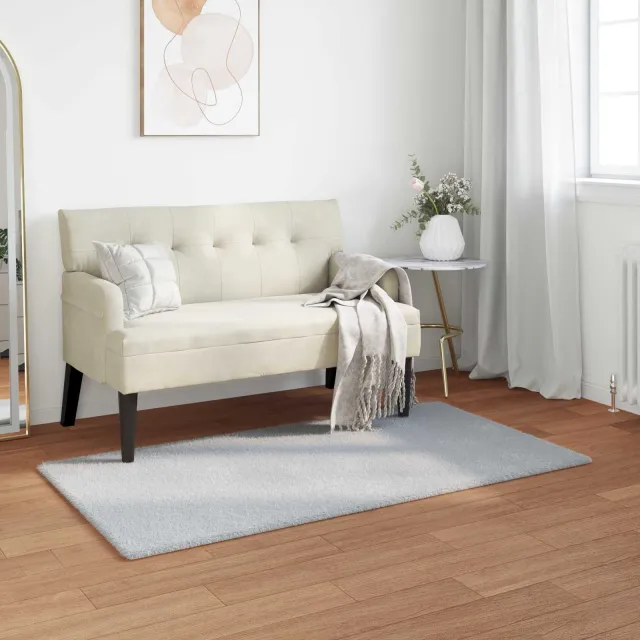 vidaXL Antislip vloerkleed van imitatie konijnenbont OLITE Grijs, foto 2