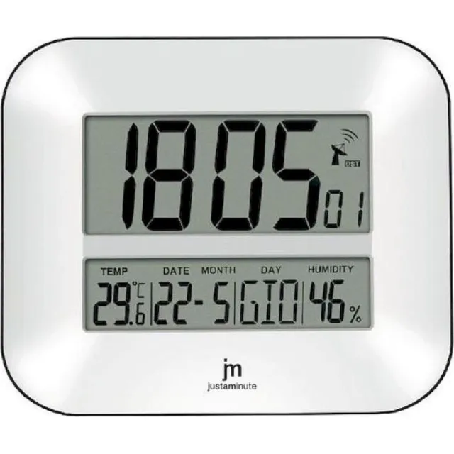 Lowell digitale Wandklok radiogestuurd Lowell - JD9902 Wit