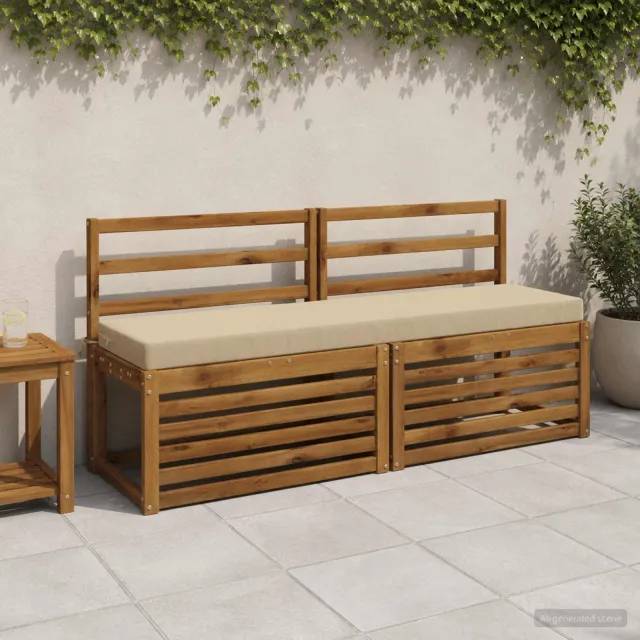 vidaXL Bankkussen SOEST 100% Polyester Beige 150 x 40 x 8 cm