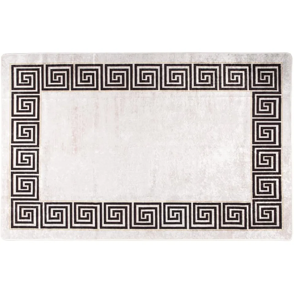 vidaXL Vloerkleed wasbaar 80x150 cm lichtbeige beige
