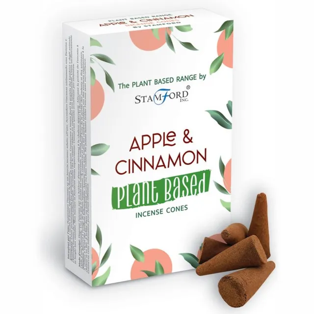 Stamford Backflow Wierook kegels - Apple Cinnamon - Appel Kaneel - 12 Stuks - Plantaardig - Vegan - Plant Based - Incense Cones - Waterval Wierook