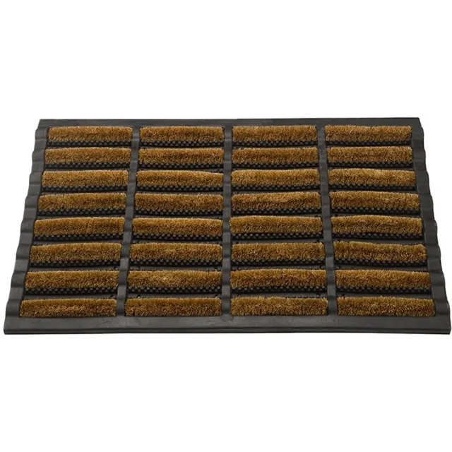Smart Garden Products Deurmat Borstel - Kokos en rubber - 45 x 75 cm Bruin, zwart