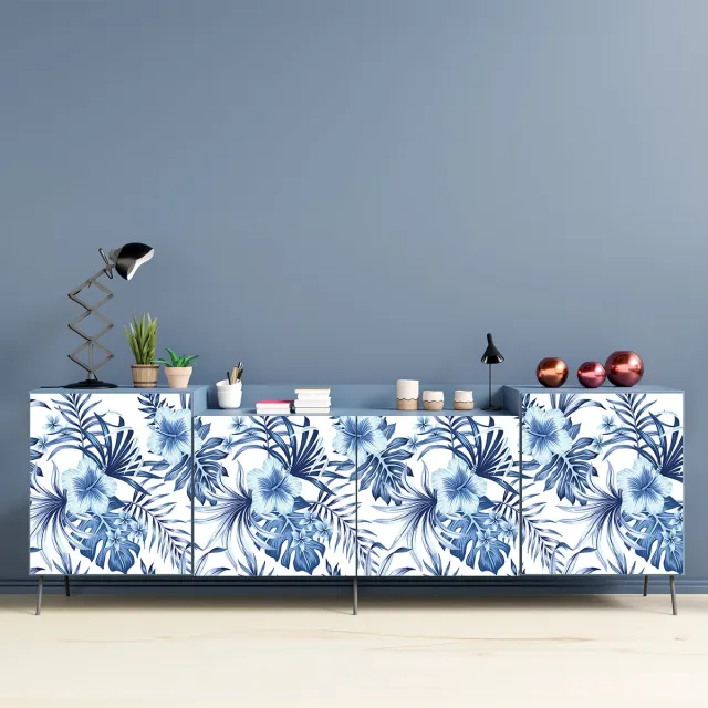 Ambiance Sticker Palakorn tropische meubelsticker 60 x 90 cm Multi color