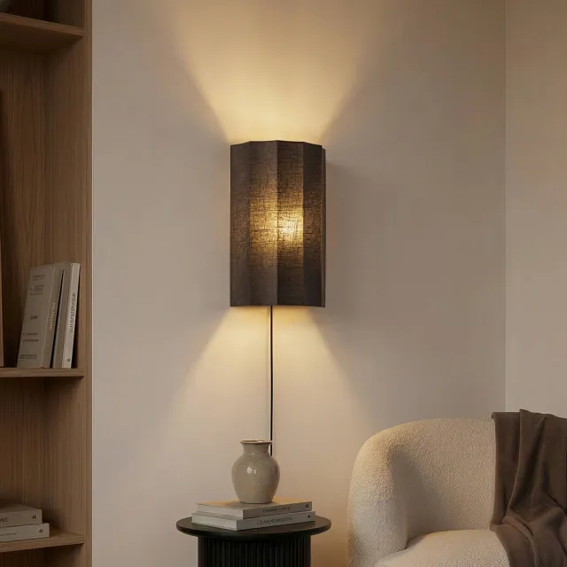 NOUS Living wandlamp Inge (Ø24x35cm) Bruin