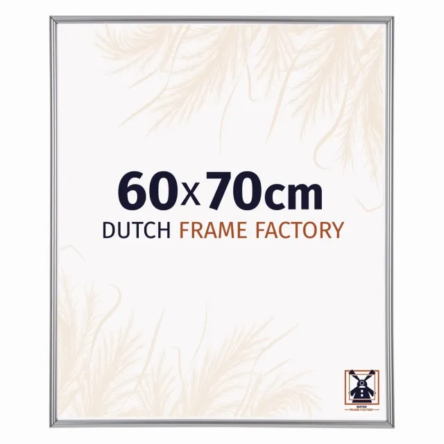 Dutch Frame Factory Fotolijst 60x70 cm - Kunststof - Zilver Hoogglans - Angers