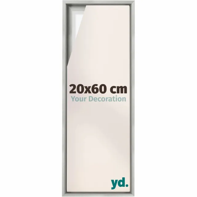 yd. yd, Baklijst 20x60 cm Zilver Mat - Lijst voor Canvasdoek - MDF Lyon