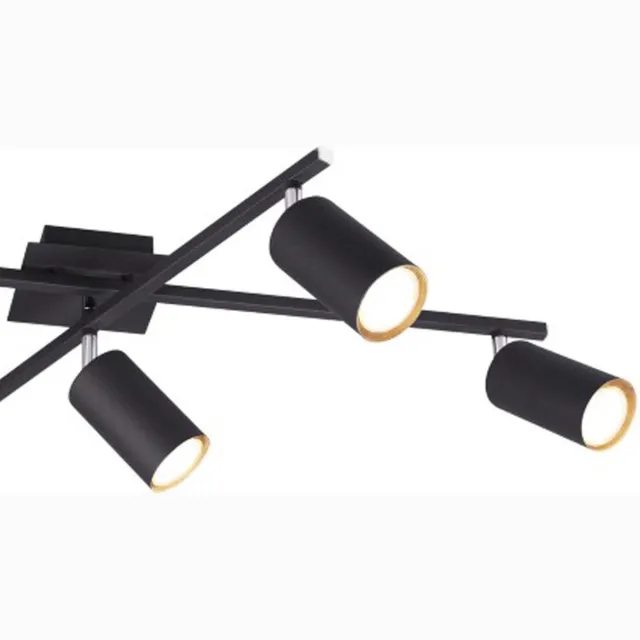 Trio MARLEY - Plafondlamp - Zwart mat - excl. 5x GU10 4,5 W