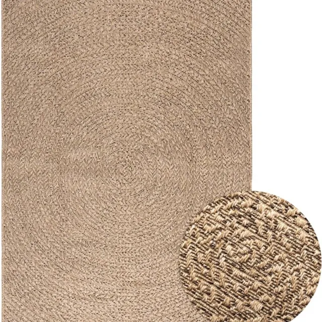 vidaXL Vloerkleed - ZIZUR - binnen - en - buiten - cm - jute - look bruin
