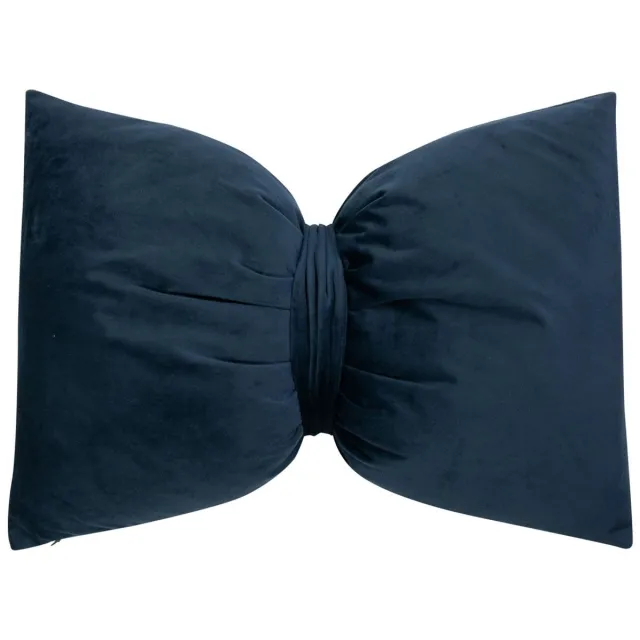 Mars & More Strik kussen fluweel - sierkussen navy - 40 x 60 cm Blauw