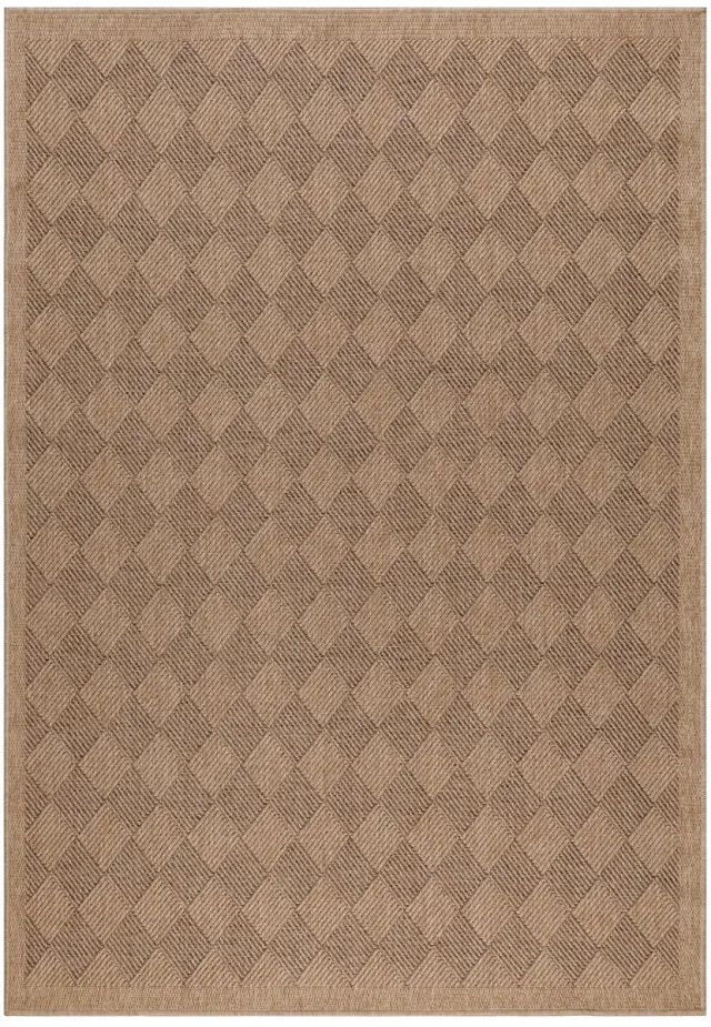 Dutch XXL Buitenkleed | Dhaka | Ruiten | Zwart | 280x370 cm | Buitentapijt | Tuintapijt