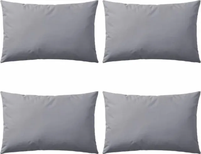 vidaXL Buitenkussens - 60x40 - cm - grijs - 4 - st