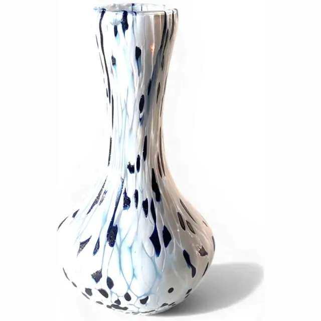 Mazzega Art & Design Murano vaas avventurina 19cm Wit