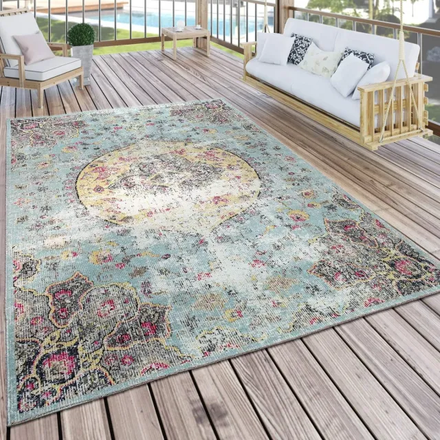 flycarpets Binnen en Buitenkleed Artalli - Klassiek Vintage - Multi / Blauw