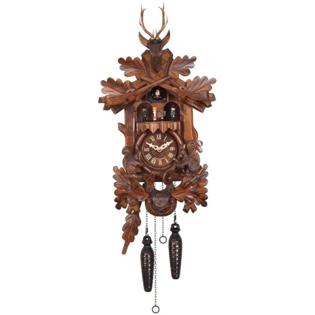 Engstler 734 - Koekoeksklok - 1-daags kettinguurwerk - Notenhout - 40 cm