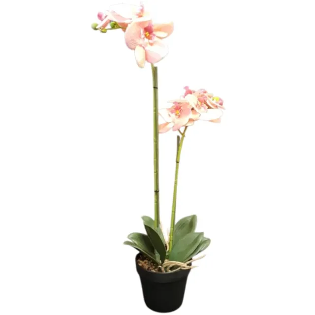 Mica Decorations kunstplant Phalaenopsis h67xD25cms Orchidee zalmon kleur Zalm ,perzik