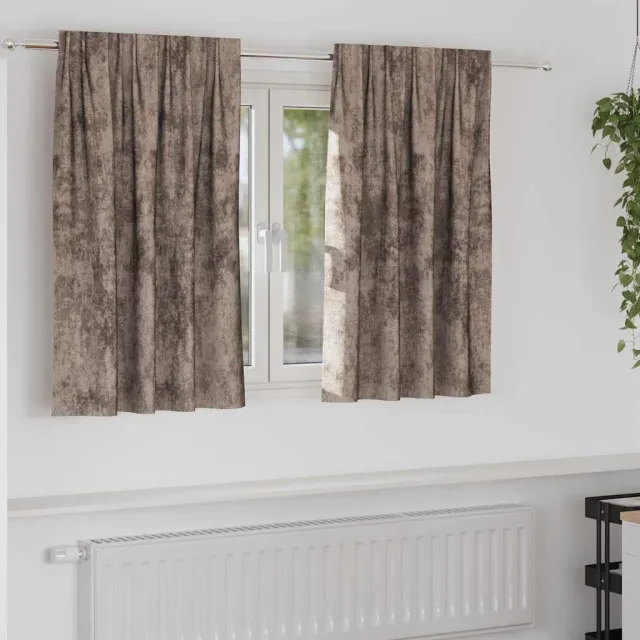 vidaXL Velvet Gordijnen 2 st Cappuccino 140 x 140 cm Fluweel Bruin