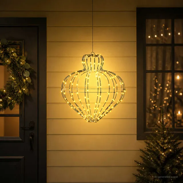 vidaXL Kerst Finial Licht 192 LED's Warmwit Dia. 40 x 40 cm
