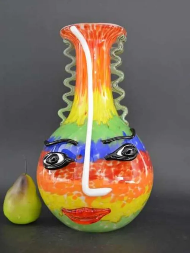 Gilde handwerk GlasArt Vaas van Glas Salvato rood