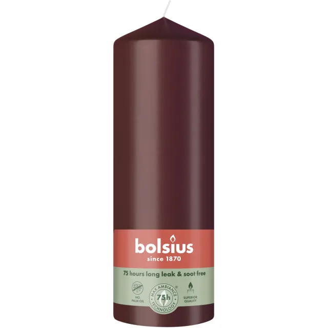 Bolsius Stompkaars 200/68 Velvet Red (1 stuk)