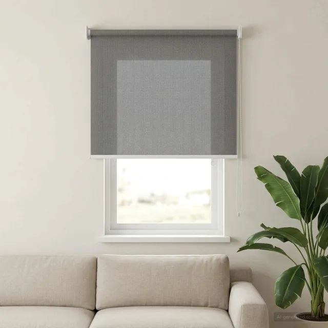 vidaXL Buitenrolgordijn 90% UV-blok Lichtgrijs 80 x 140 cm HDPE
