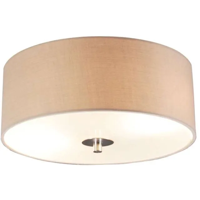QAZQA Plafonniere Drum 30 rond beige