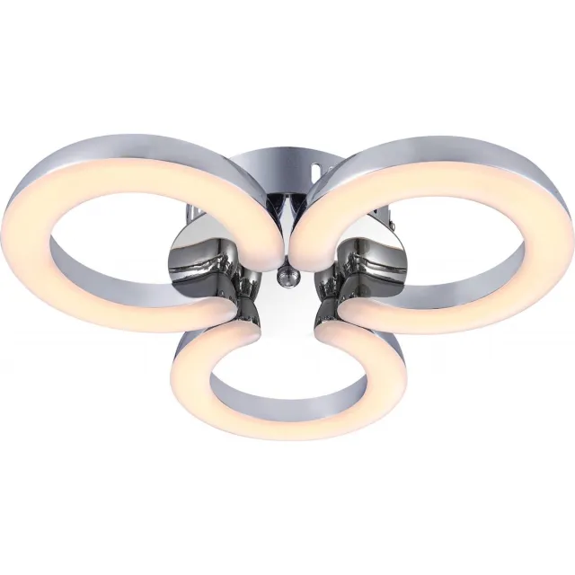 Globo Lighting Plafondlamp Globo Cordoba LED - Chroom/Acryl - Rond