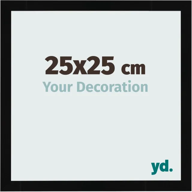 yd. Your Decoration - Fotolijst 25x25 cm - MDF - Zwart Hoogglans - Bologna