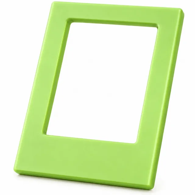 SWGOTA Avocadogroene magnetische fotolijst 54 x 86 mm, rechthoekig ABS fotokader voor de koelkast