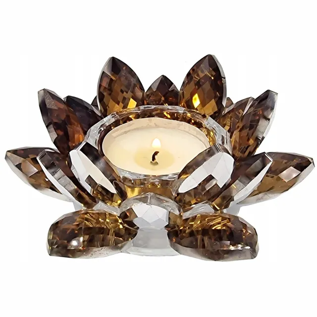 Madex Lotos Glamour Kristallen Kaarshouder XS Goud - Stijlvolle Decoratie