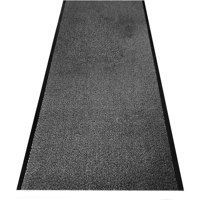 JYG Deurmat groot XXL Grijs - 90x550cm - voor binnen - 2 zijden afwerking - JYG ENTER grijs-zwart