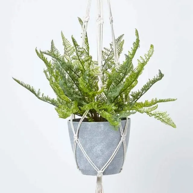 Homescapes Hangende kunstvarenplant in melamine pot, groen