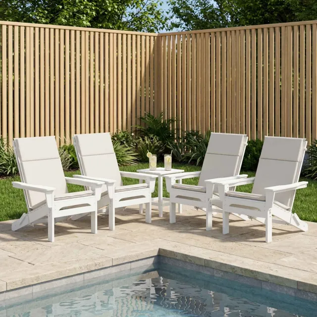 vidaXL Kussen voor stoel met hoge rug GEMERT 6 st 100% Polyester Wit