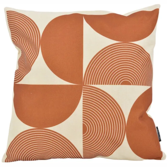NOVÉE Retro Curve #2 Kussenhoes | 45 x 45 cm | Katoen/Linnen | Sierkussenhoes | NOVÉE bruin beige