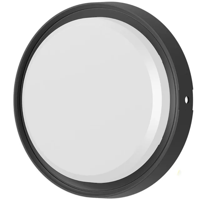 BES LED LED Buiten Wandlamp met Bewegingssensor - Brinton LED Bulkhead - 18W 2020lm - IP65 Waterdicht - 865 Helder/Koud Wit 6500K - Rond - Zwart