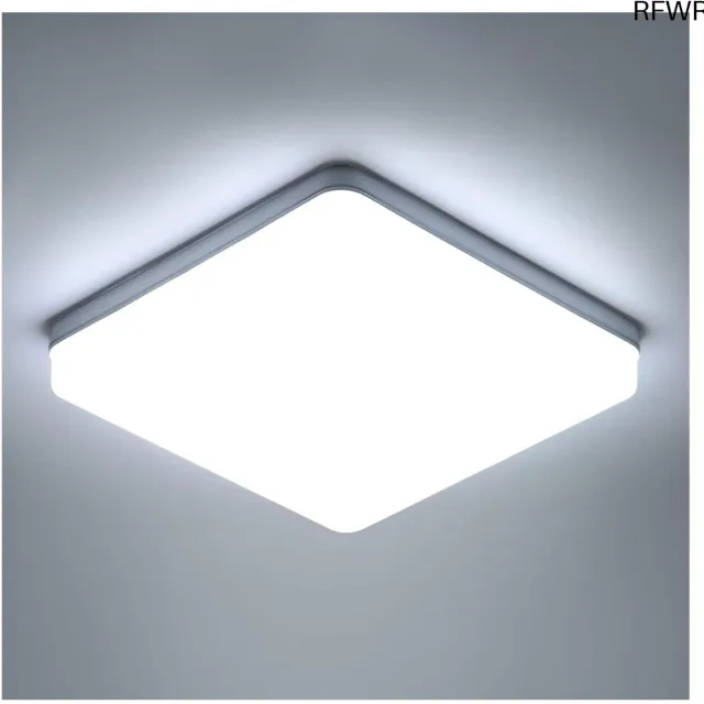 RFWR Vierkante LED Plafondlamp 36W - Energiezuinig en Modern Design voor Badkamer, Woonkamer, Keuken Wit