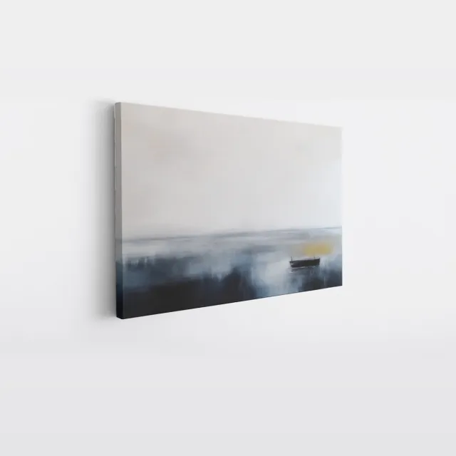 Saammp Canvas Schilderij - Minimalistisch - Abstract kunstwerk - 40x30 - Foto op canvas - Wanddecoratie - Muurdecoratie Woonkamer - Slaapkamer decoratie - Canvas Print Multicolor