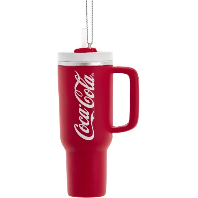 Kurt S. Adler kunststof kerstbal - coca-cola stanley cup 13cm rood, wit 1 stuks Rood/Wit