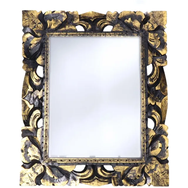 Home & Styling Wandspiegel Baroque - goud - mdf frame - brede lijst - 43 x 54 cm - Gang - Toilet - Kamer